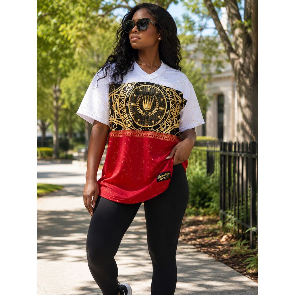 Switch Legendary Graphic Tee Men’s L Red Gold V Neck Streetwear NWOT